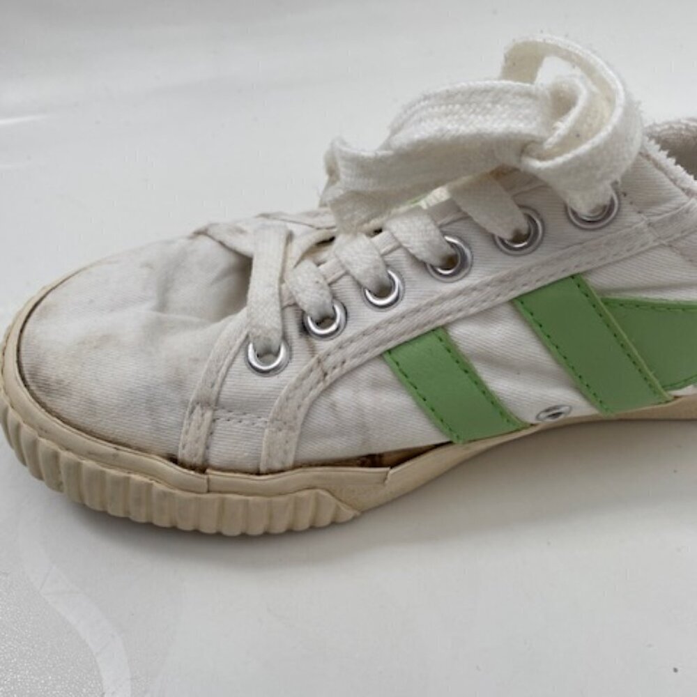 GOLA White Green Canvas Mark Cox Tennis Shoes Sneakers Sz 7 - Picture 9 of 13
